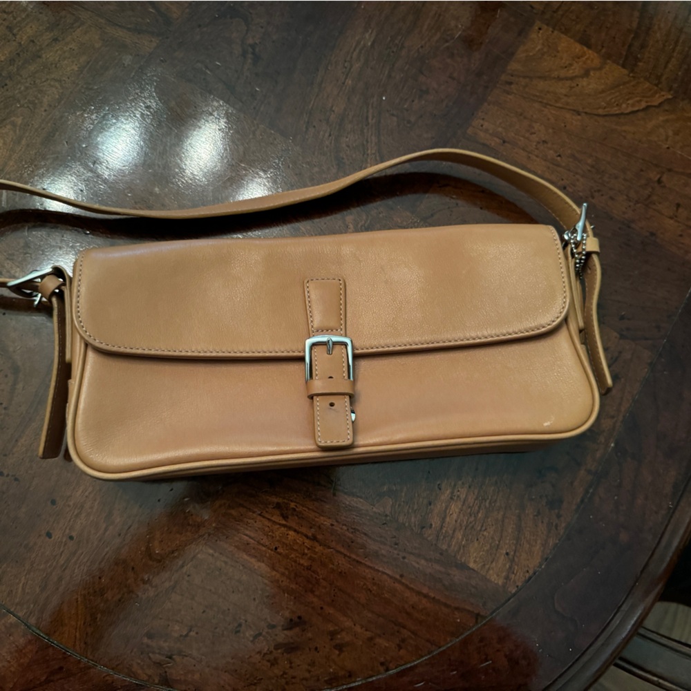 Coach Vintage Brown Leather Shoulder Purse 7784